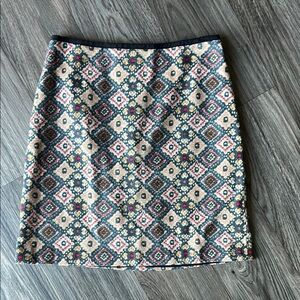 LOFT Patterned Pencil Skirt Size 4